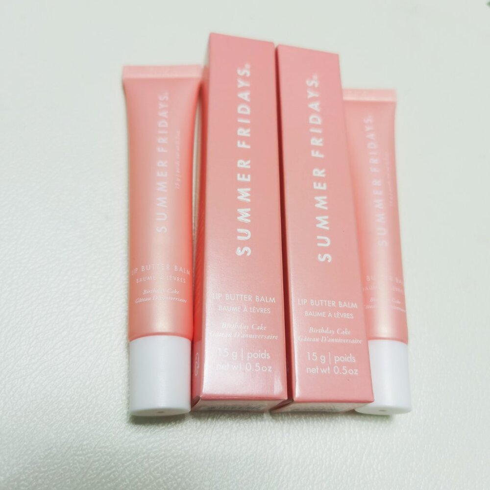 2pc( Birthday Cake )Summer Fridays Lip Butter Balm Conditioning Lip New With box